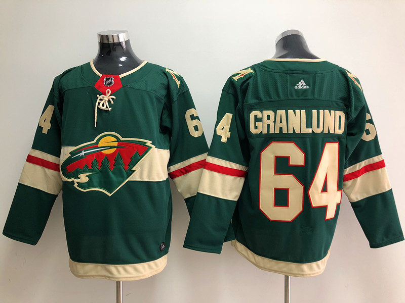 Men's Minnesota Wild Mikael Granlund #64 Green Home Breakaway Jersey